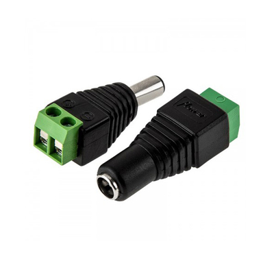 LED Strip Light Standard Barrel Connector To Screw Terminal Adapter