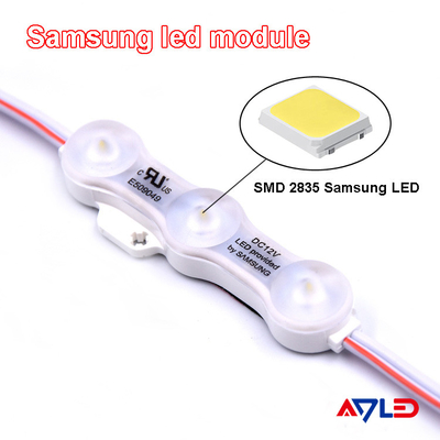 Samsung LED Module Light Source Injection SMD 2835 3 Lamp Warm White 12V Waterproof IP68