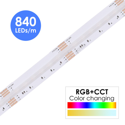 Exterior Coloured LED Strip Lights DC12V 24V Dotless RGB LED Strip Super Bright