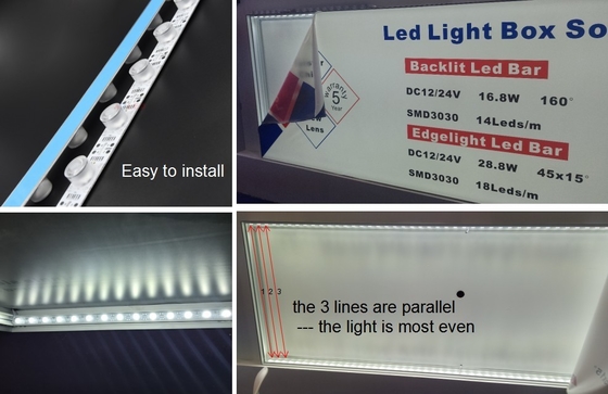 Double Sided LED SEG Fabric Light Box Edge Lit LED Bar