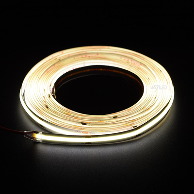 5mm Ultra Slim PCB Display Lighting DC24V 504LEDS COB Strip Light 3000K Waterproof