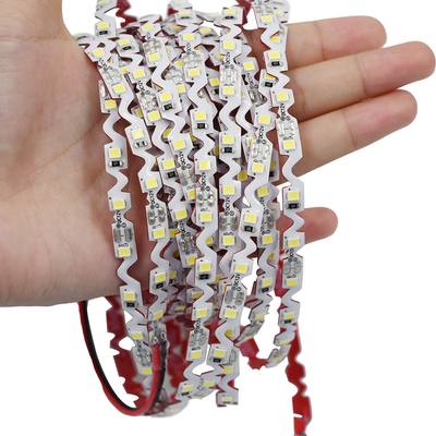 Zig Zag Led Tape Light Bendable S Shape 6500K White Led Strip For Mini Signage Indoor &amp; Outdoor