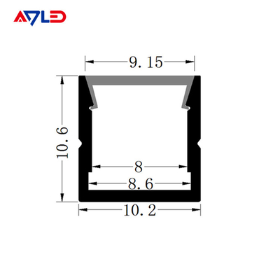 PC Diffuser Mounted Alloy Frame Perfiles retangle channel strip lights lED aluminum profile