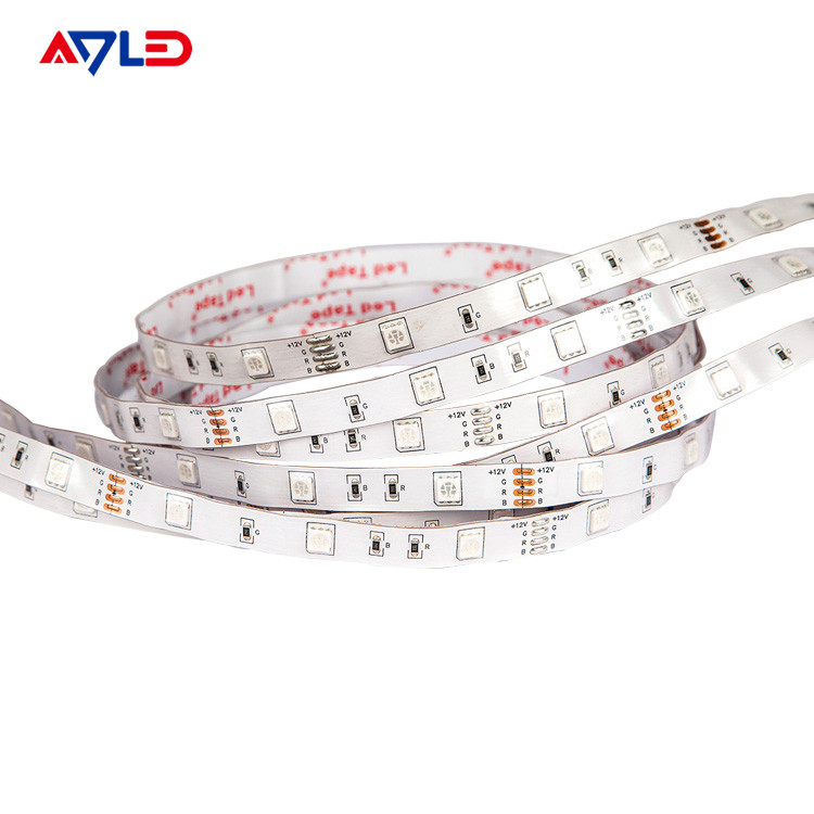 SMD 5050 RGB LED Strip Light  4 Pin Synced To Music Sound 12V 24V Outdoor Waterproof