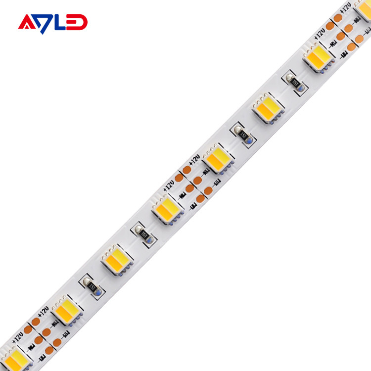 Adjustable 12 Volt LED Strip Lights Dual Color 2 In 1 White Outdoor Waterproof 5050 SMD