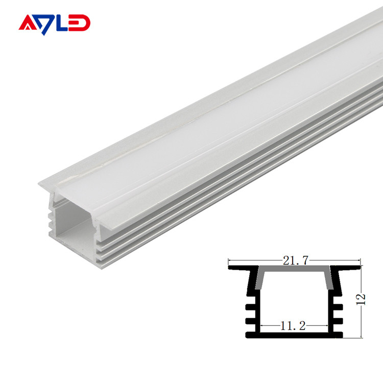 1612B Recessed LED Profiles &amp; Extrusions With End Caps
