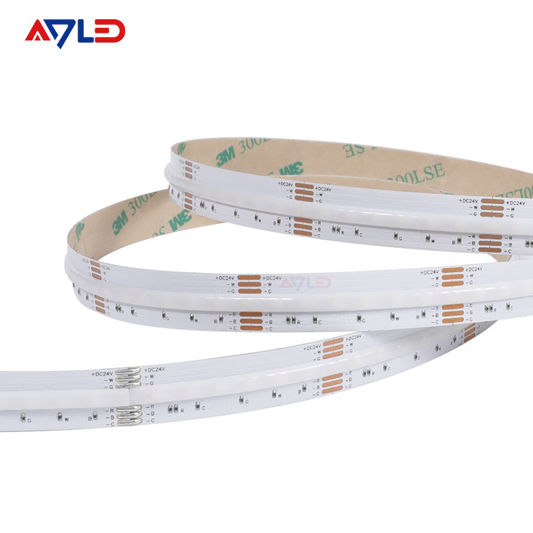 UL Listed Waterproof LED Strip Lights Flexible DC24V Dotless RGB CCT COB LED Strip