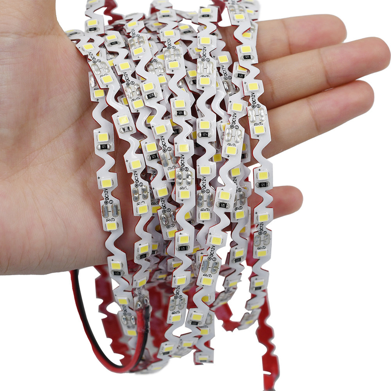 Zig Zag Led Tape Light Bendable S Shape 6500K White Led Strip For Mini Signage Indoor &amp; Outdoor