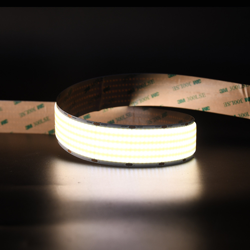 Linear Flexible CRI 90 COB LED Strip 5000mm 6500K White Color 4600LM/M in European Market