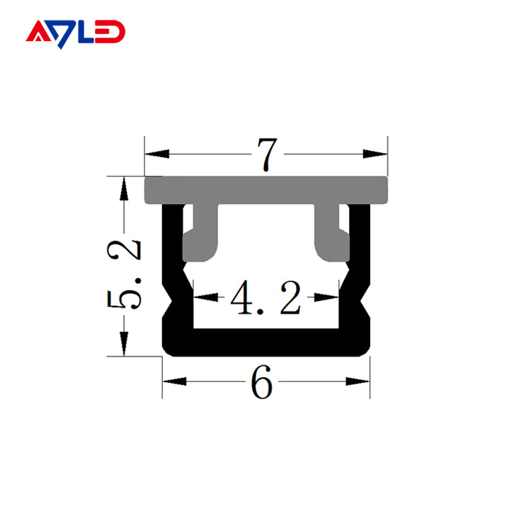 1m 2m 3m ADP-0606 Aluminum profiles for led lighting strip outdoor profile light led profile
