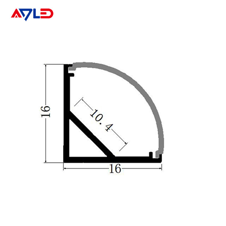 LED Strip Profile Channel Light Diffuser Corner Extrusion Channel LED Aluminium Profile for LED Strip